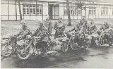 63k WW2 photo of 2 BMW R4, 2 BMW-R12 Wehrmacht gespann