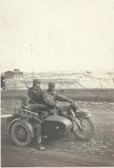 50k WW2 photo of BMW-R12 Wehrmacht gespann