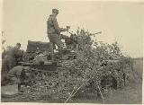 69k WW2 photo of Sd. Kfz. 10/4 of SS with Luftwaffe plates