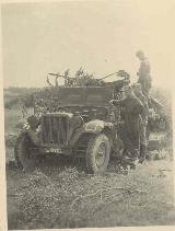 61k WW2 photo, Sd. Kfz. 10/4 of SS with Luftwaffe plates