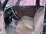 40k photo of 1935 Ford slantback fordor sedan, interior