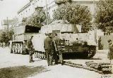 26k WW2 photo of Sd. Kfz. 9 Typ F3 and Pz. IV, Minsk?