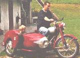 32k photo of 1953 Jawa 250 with Duna sidecar