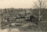 28k WW2 photo of Sd. Kfz. 7 with 8,8-cm Flak, Flak Regiment Lippe, Ostpreussen