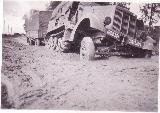 97k WW2 photo of Krauss-Maffei Sd. Kfz. 7 with trailer