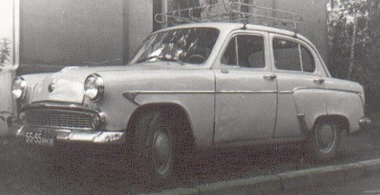  36k image of 1963 Moskvich407 Weight 990 kg Maximal speed 115 km h