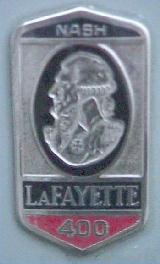 25k photo of 1937 Nash Lafayette 400 sedan, badge