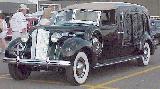 41k photo of 1938 Packard 8-cyl. wooden town car hearse by A.J.Miller, 1 built